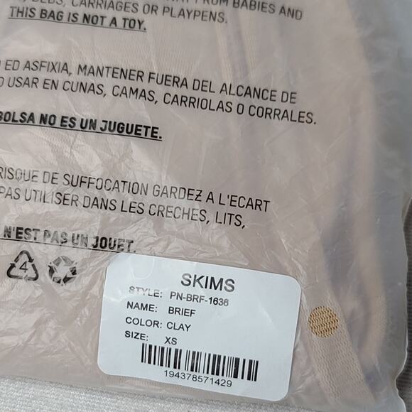 Skims Women's Fits Everybody Brief | Clay NWT Size XS - Picture 5 of 5
